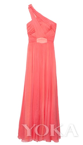 Editor's peach pink item: Pedro del Hierro 2013 new shoulder evening dress